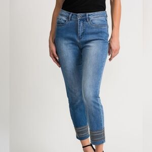 Joseph Ribkoff Jeans Pantalon 202341 – Embellished Hem Slim Fit, Women’s 8 #33